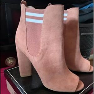Open toe ankle boots with sock like top.Size 10. New